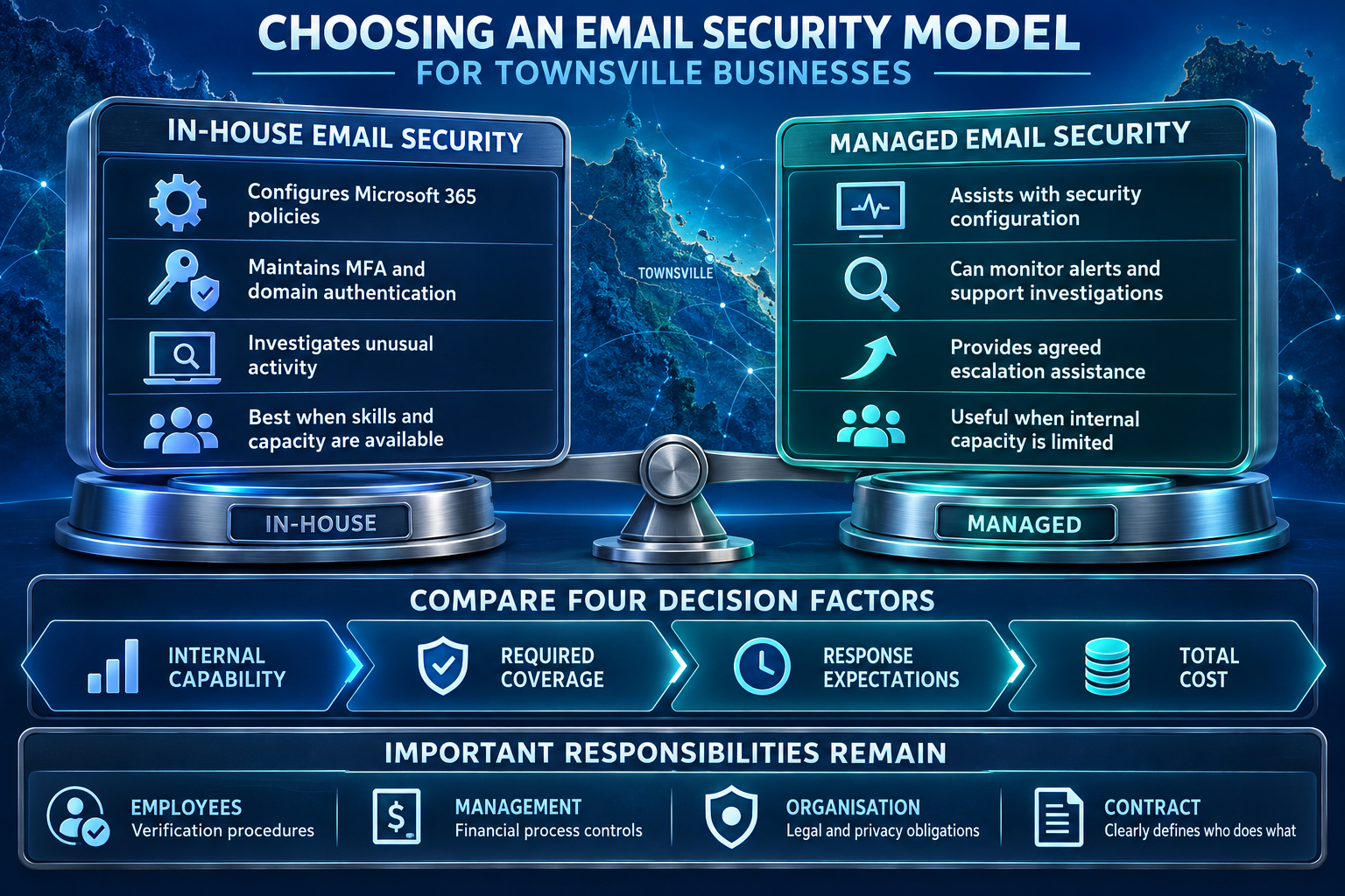 Townsville email security models compared