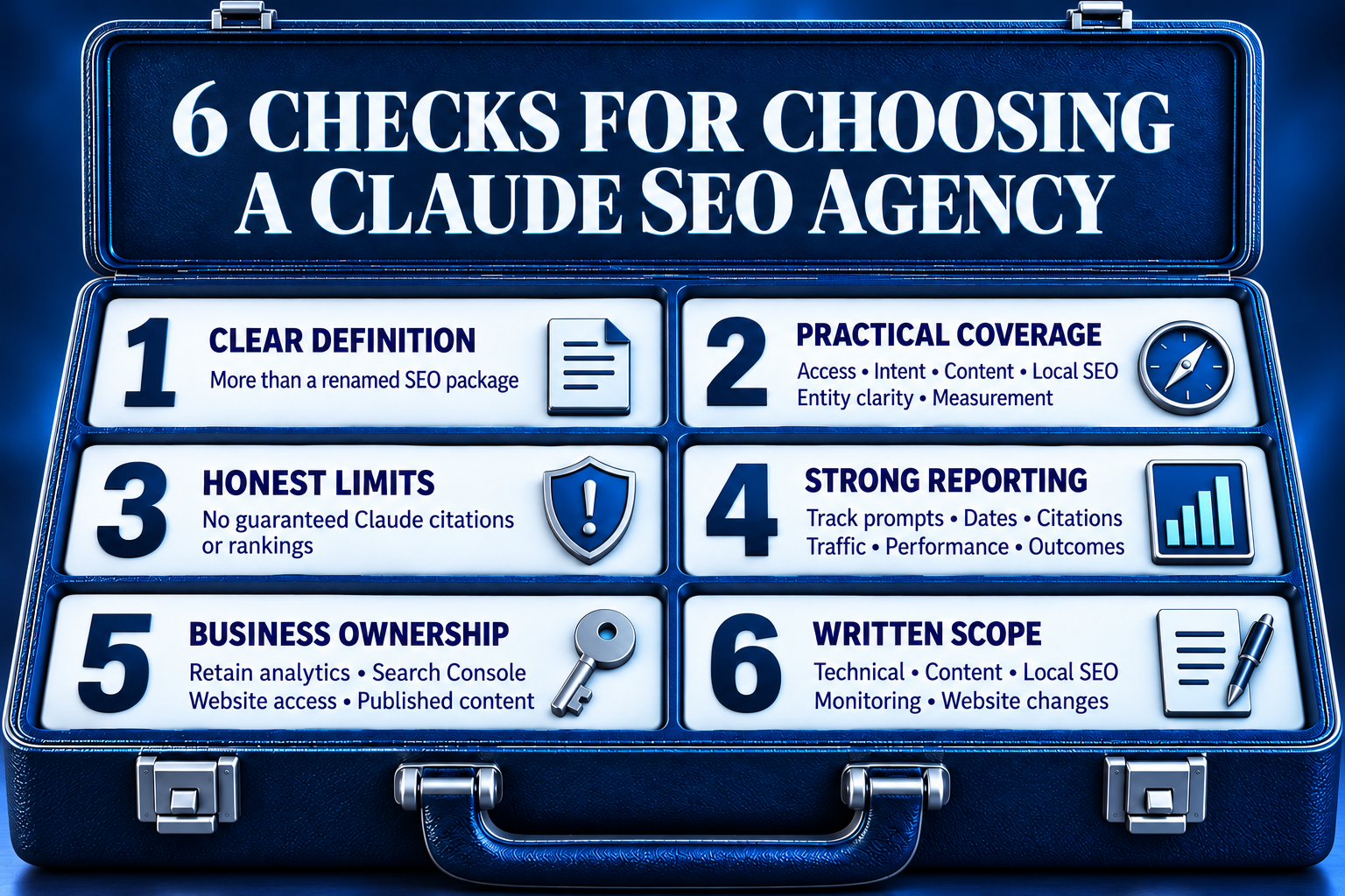 Six checks for choosing a Claude SEO agency