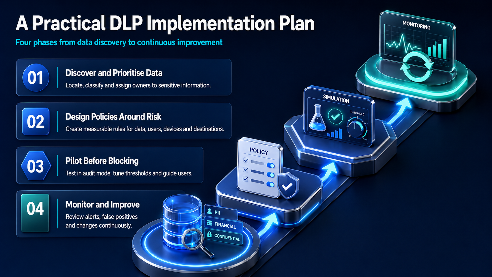 Four-phase cloud DLP implementation roadmap