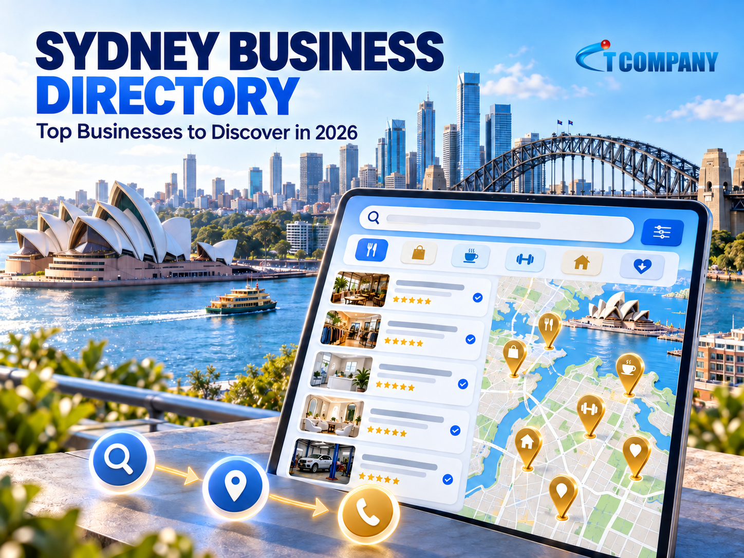 3D Sydney business directory map