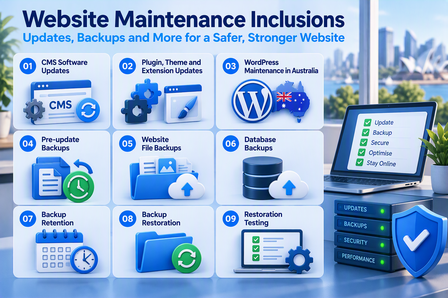 Website maintenance backup inclusions