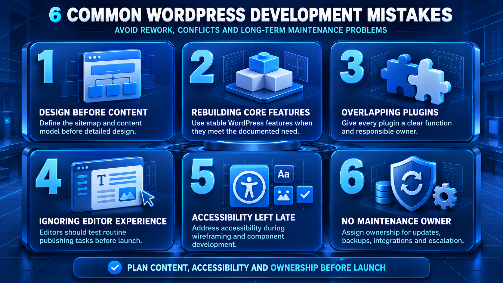 Six common WordPress development mistakes