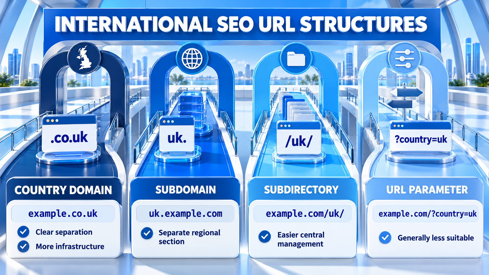 International SEO URL structure comparison
